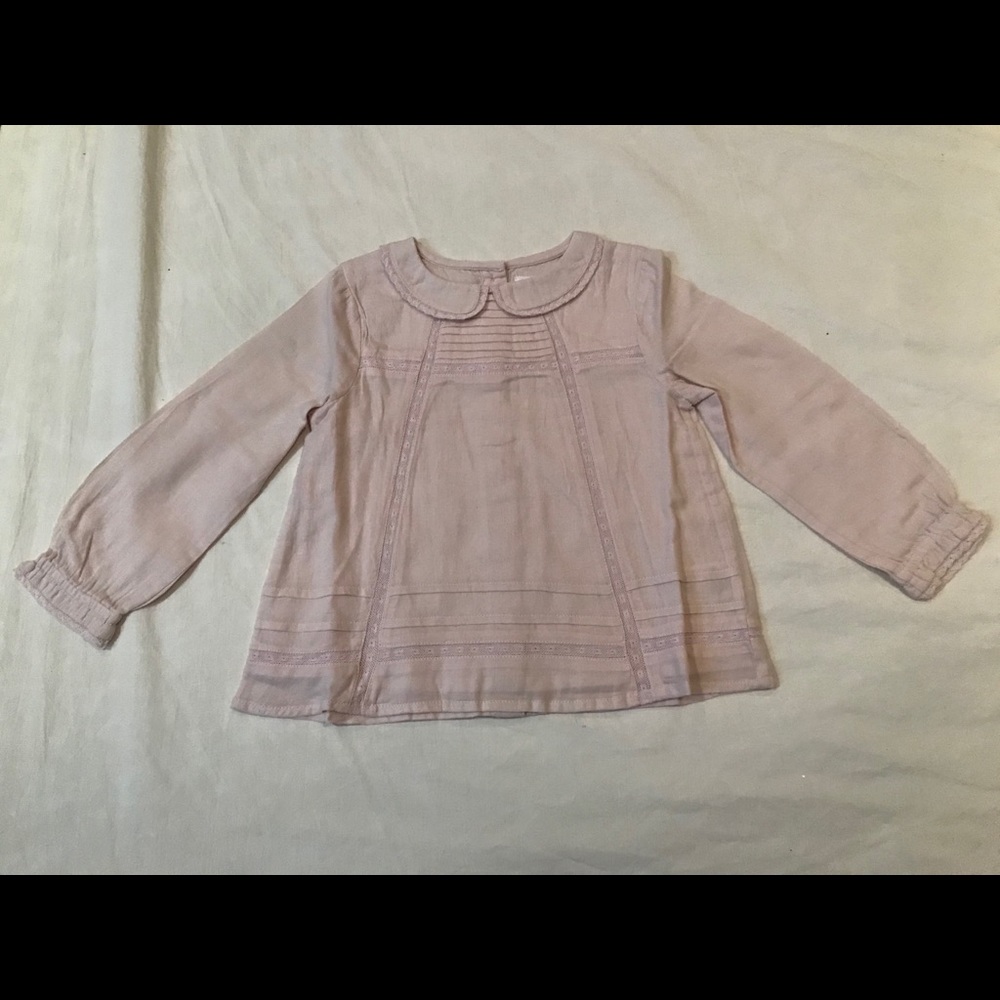 Mini Boden Light Pink Lace Blouse NWT 18-24M